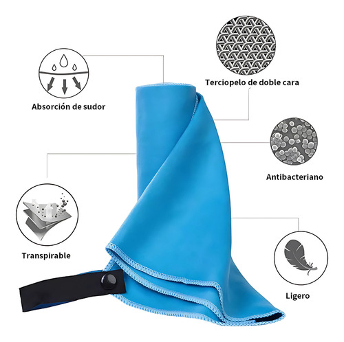 Toalla Microfibra: Ideal Para Gimnasio, Playa, Viajes.