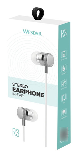 Auriculares Wesdar R3 In Ear Cable 3.5mm Microfono Premium