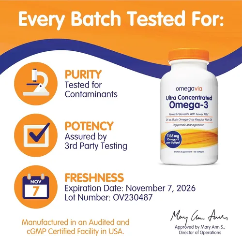 Suplemento Aceite Pescado Omegavia Ultra Concentrated Omega