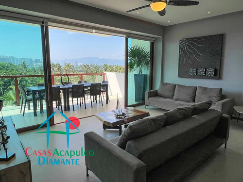 Cad La Isla Fiji R5. En Condominio De Playa. Terraza Con Vista A Las Áreas Comunes