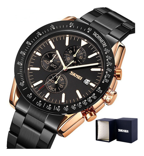 Reloj De Acero Inoxidable Skmei 9253 Con Calendario Cronógra