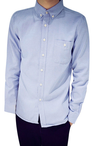 Camisetas Oxford Formales De Manga Larga Para Hombre, Blusa,