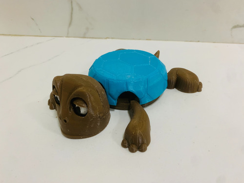 Tortuga Viral Posatazas Posavasos Articulada Varios Colores Tortuga Marron/celeste