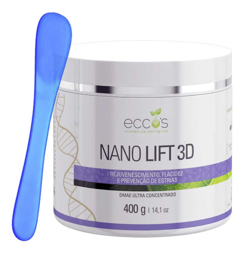 Nano Lift 3d 400g Eccos Creme C/ Dmae Colágeno Anti Flacidez