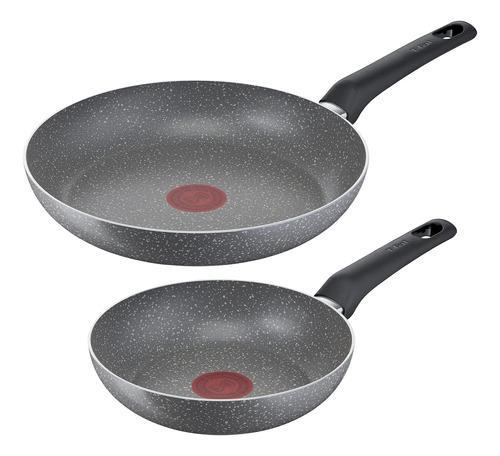 T-fal Juego De 2 Sartenes Cocina Natural Gris Con Antiadhere