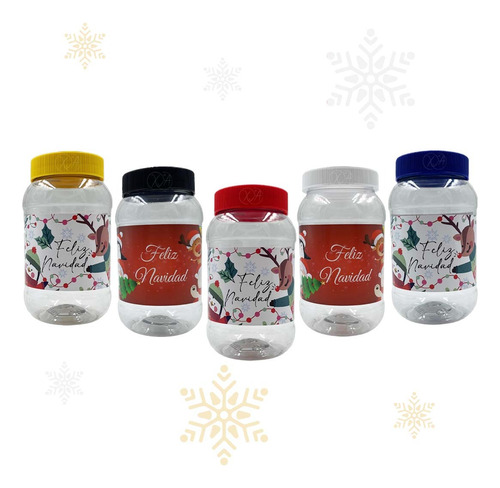 Cilindros Dulceros Navideños 500 Ml Regalo De Navidad X 60