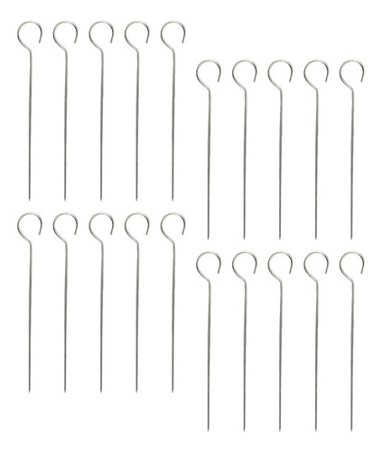 Brochetas De Camarones, Aguja De Cola De Ganso De Acero Inox