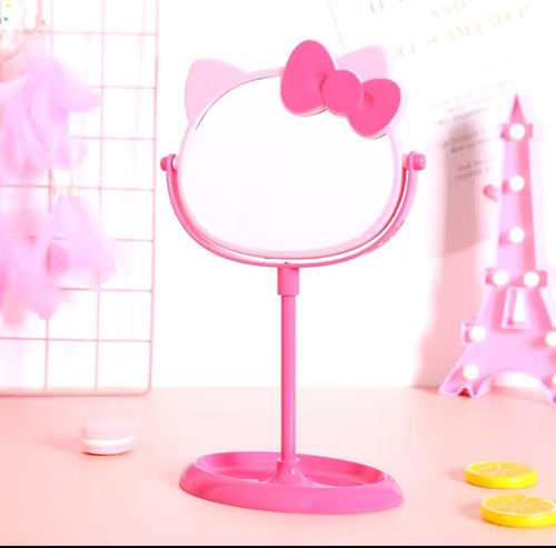 Espejo De Tocador De Hello Kitty Kawaii Niñas Doble Cara