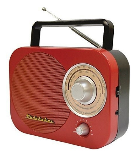 Radio Amfm Transportable Studebaker Radio En Color Cerceta N