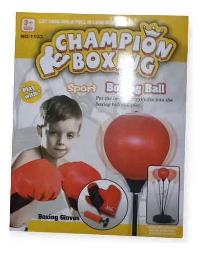 comprar Kit De Boxeo Infantil Punchball Guantes Inflador Champion 3+