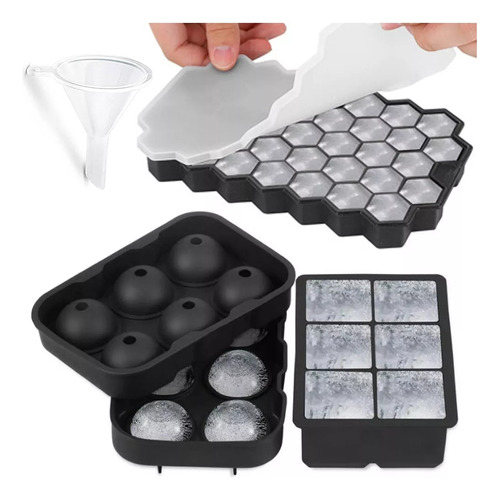 Paquete De 3 Moldes Para Hacer Bolas De Hielo Para Whisky