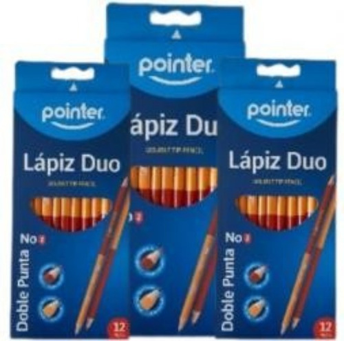 Lapiz Doble Punta Duo De 12pcs Al Mayor Y Detal