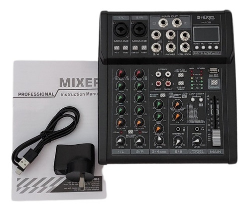 Consola Mixer Digital De Sonido Hugel 6 Canales Profesional