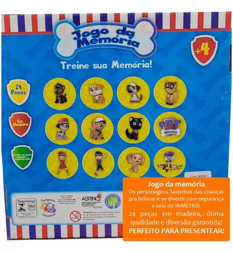 Jogo Dominó Pet Esquadrão em Madeira - Brincadeira de Criança