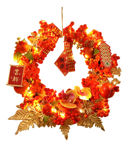 Corona De Flores Artificiales Para El Año Nuevo Chino En For