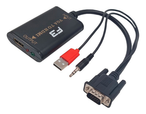 Conversor Vga Para Hdmi Com Áudio Usb Promoção