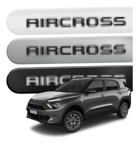 Friso Lateral Para C3 Aircross 2024 Preto Branco Banquise