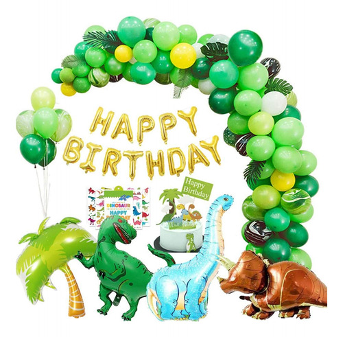 Decoraciones De Fiesta De Cumpleaños De Dinosaurio 214pcs Su