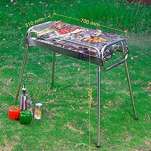 Parrilla De Carbón De Acero Inoxidable Para Exteriores, 70 X
