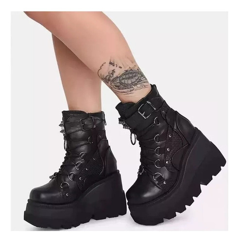 / Martin Botas Góticas De Mujer Con Plataforma Demonia 23a