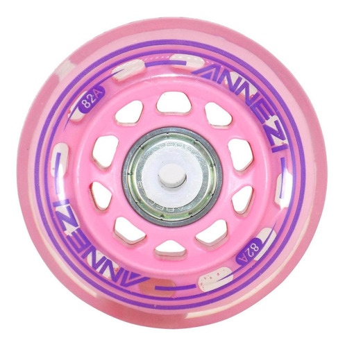 Imagen 4 de 10 de Rollers In Line Annezi Jm-1 Abec 9 Extensibles Rosa Annezi