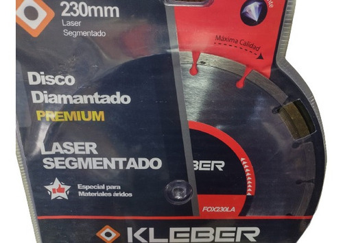 Disco Diamantado Láser Segmentado Premium 230mm Kleber (9  )