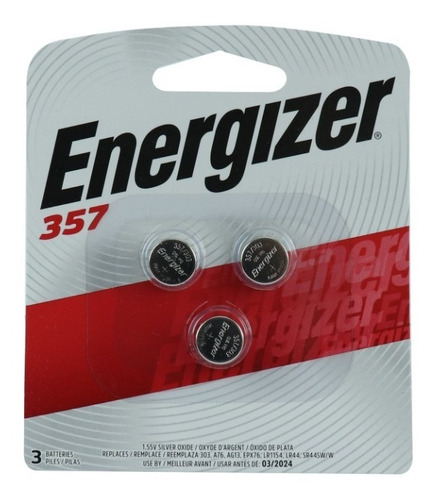 Pila Energizer 357bpz-3 Oxido Plata 1.5v 3pz 09800265