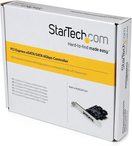 Startech.com Tarjeta Controladora Pci Express Sata De 2 Puer