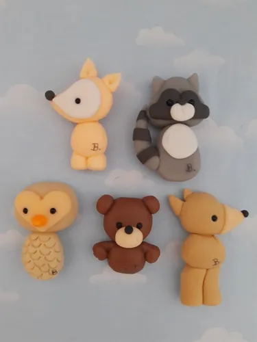 Souvenirs 10 Iman Animales Nordicos Selva Porcelana Fria
