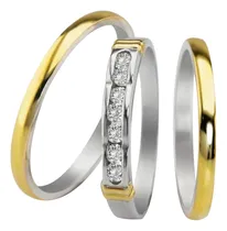Comprar Combo Alianzas Plata 925 Y Oro 18k Casamiento Cintillo Boda