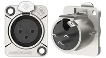 Comprar Conector Xlr Canon Hembra 3 Pines Empotrable Chasis Roxtone