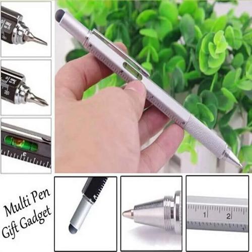 2 Piezas Pluma Multiherramienta Touch Multifunciones 6 En 1