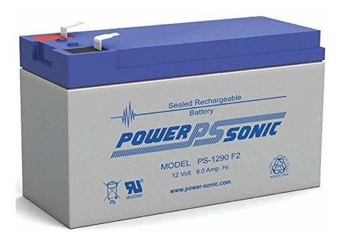 Power Sonic Ps 1290 12 voltios 9 amp Hour Recargable Sla Bat