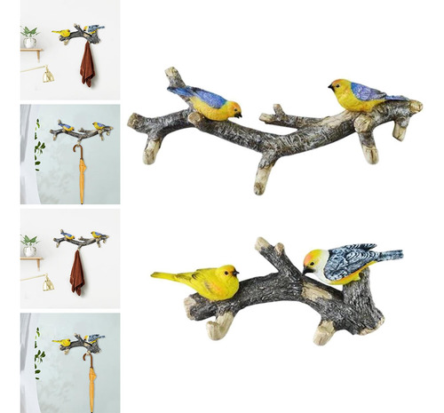 Pack De 2 Percheros Bird Coat Hooks Perchas Para Colgar