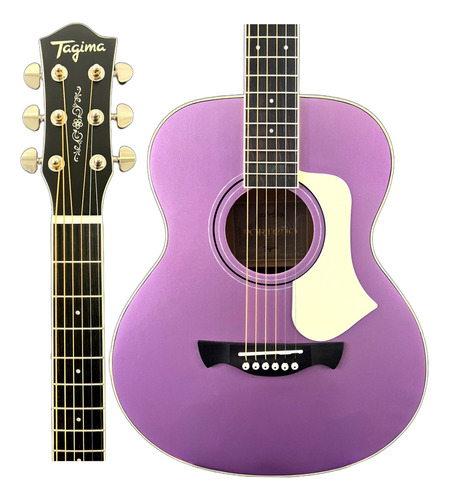 Violão Eletroac Tagima Porteño Metallic Lilac Satin Mlls Material do diapasão Techwood Orientação da mão Destro