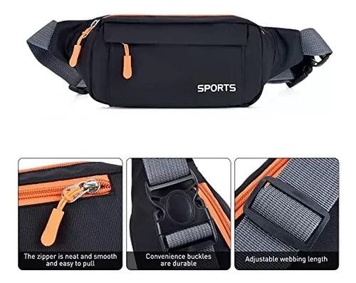 Riñonera deportiva para hombres y mujeres, para correr, trotar, pasear al  perro, Naranja