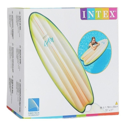 Colchoneta Inflable Intex Agua Tabla De Surf 178 X 69 Cm