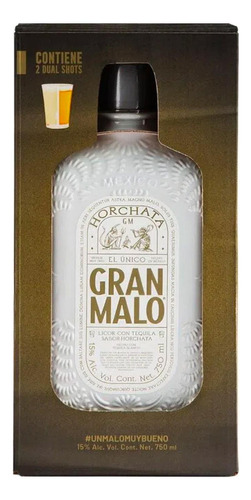 Pack De 6 Licor Con Tequila Gran Malo Horchata 750 Ml