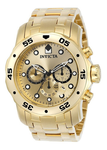 Relógio Invicta Pro Diver Scuba 0074 Dourado  Masculino