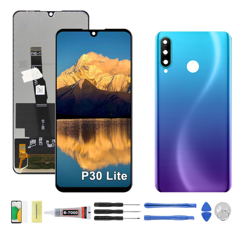 Pantalla Para Huawei P30 Lite 24mpx Mar-lx3am Y Tapa Trasa