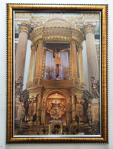 Cristo De Chalma En Marco Dorado S 45 X 33 Cms