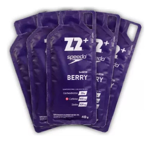 Energy Gel Z2+ Speedo Berry Sachê 40g Pack 5 Unidades