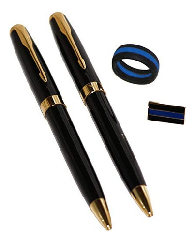 Detectives / Ejecutivo Profesional Negro Y Oro Plumas (2 Pen