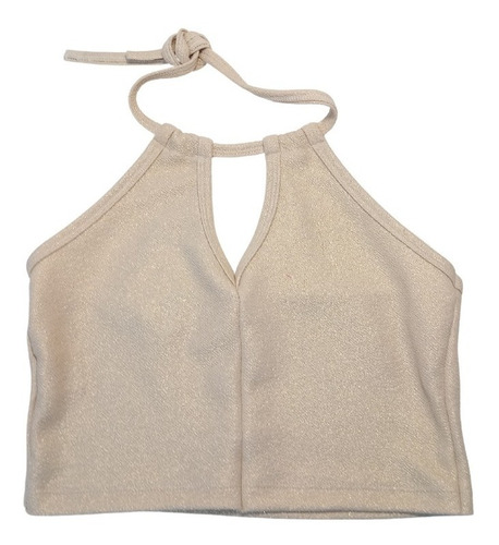 Top Crop Cuello Atado Abertura Adolescente Teen So Cippo