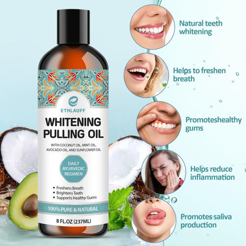 Aceite Pulling Coco Y Menta 240 ml Con Aceite Aguacate