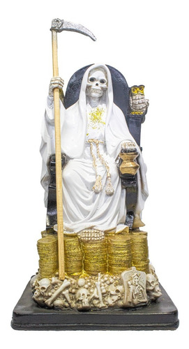 Imagen De Resina Santa Muerte Millonaria, Buena Suerte.