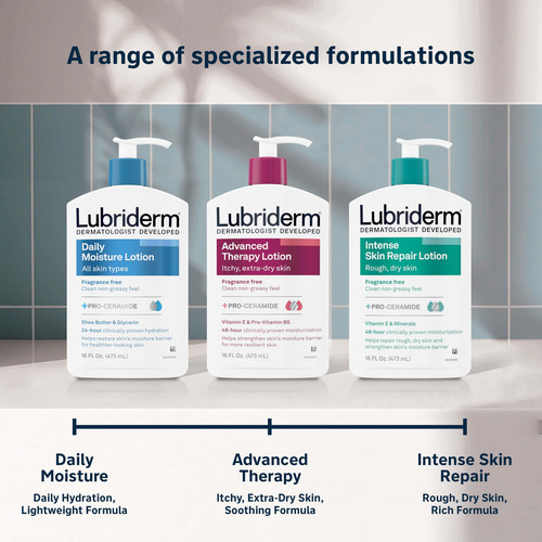 Loción Lubriderm Intense Dry Repair 480 Ml Con Vitamina E