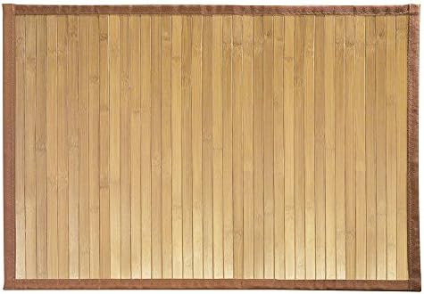Alfombra De Piso De Bambú Idesign Formbu No Escronista, Alfo