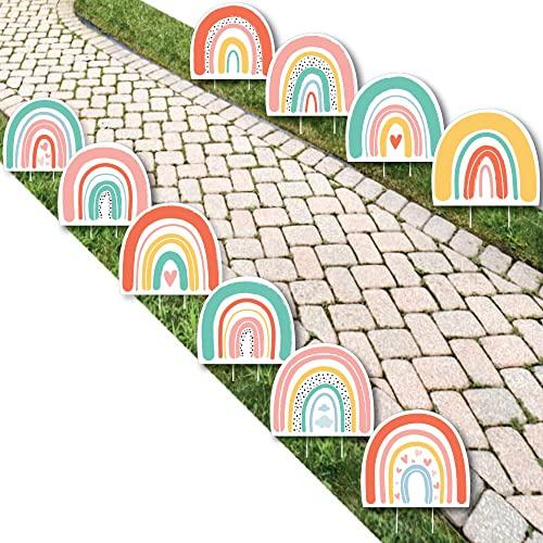 Hello Rainbow - Lawn Decorations - Outdoor Boho Baby Sh...
