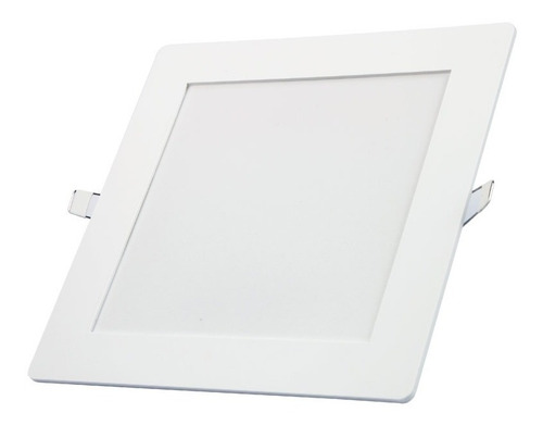 Imagem 5 de 6 de Kit 10 Painel Plafon Led 18w Embutir Quadrado Luminária Slim